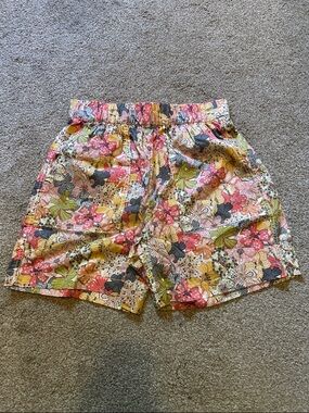 NWT JCrew Liberty Print Floral Elastic Waist Shorts - Multicolor Sz XXS